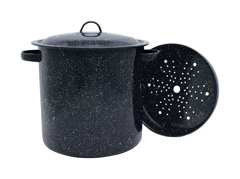 Granite Ware Aluminum Pot 10 in. 15.5 qt Black - Open Box