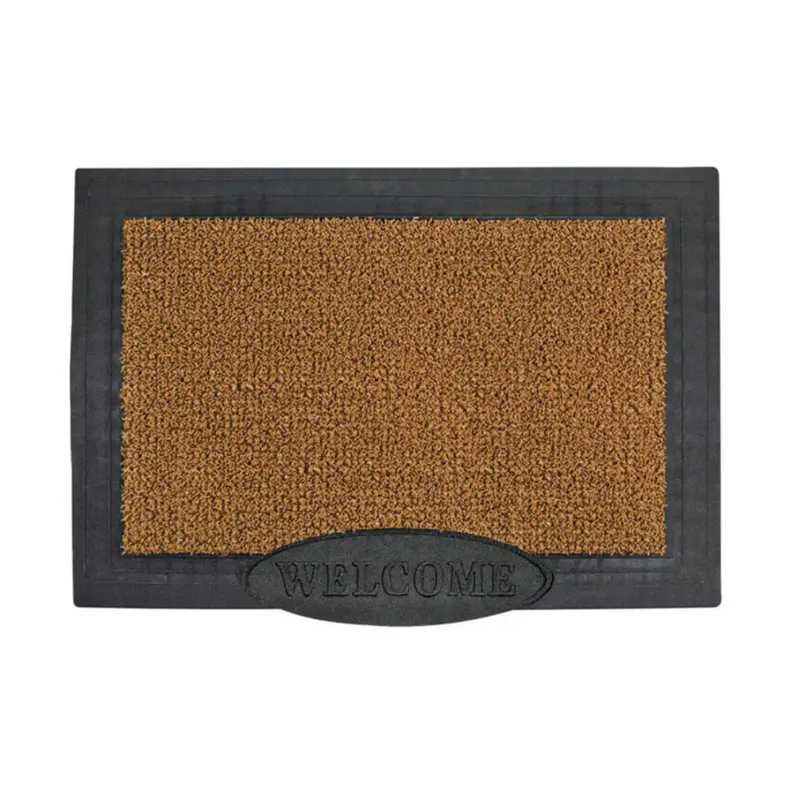 GrassWorx Clean Machine 24 in. W X 36 in. L Black/Brown Welcome Polyethylene Door Mat - Open Box
