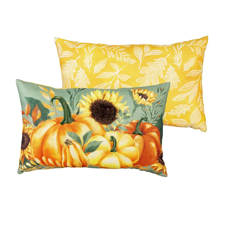 Grateful Gatherings Lumbar Pillow, 16" x 10"