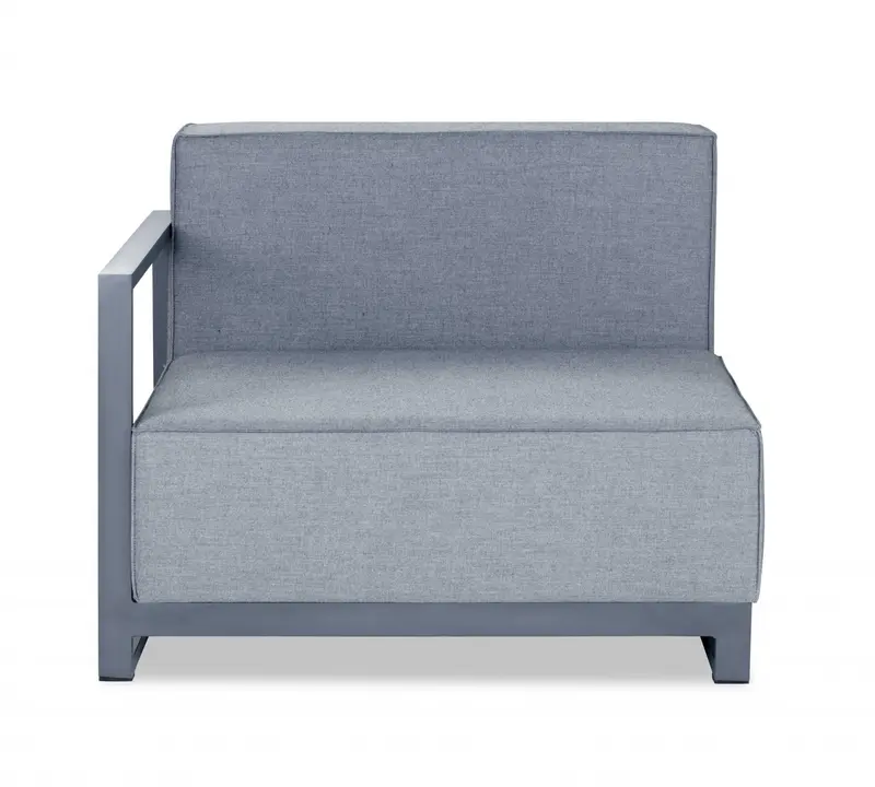 Gray Acrylic Modular Left Arm Chair By Homeroots