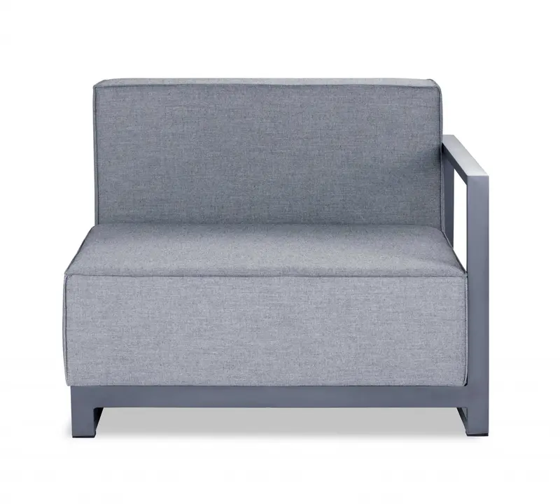 Gray Acrylic Modular Right Arm Chair By Homeroots