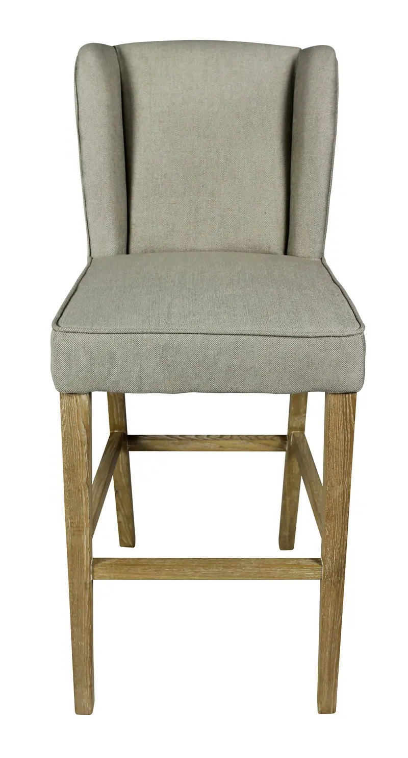 Gray And Brown Solid Wood Bar Height Bar Chair By Homeroots