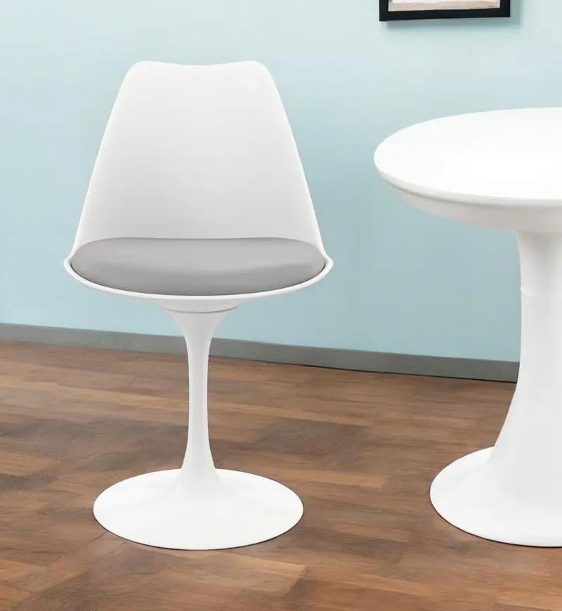 Gray And White Dining Side Chair By Homeroots