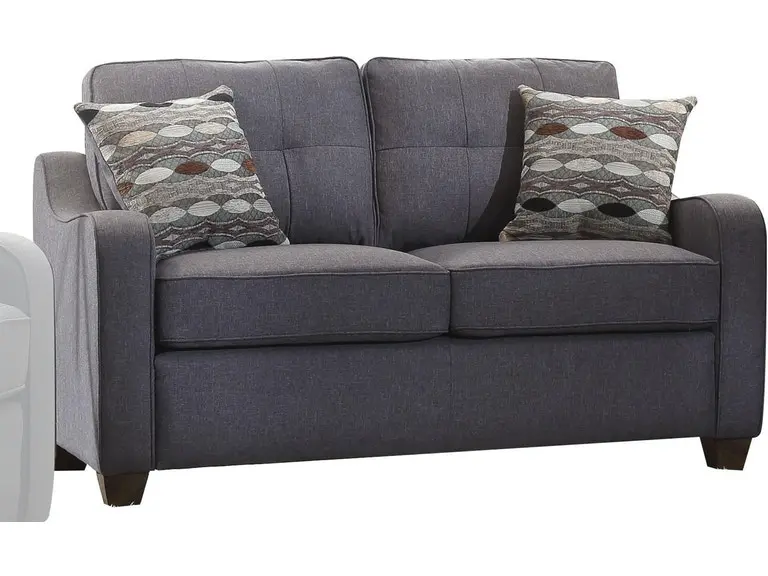 Gray Linen Loveseat By Homeroots - 285970