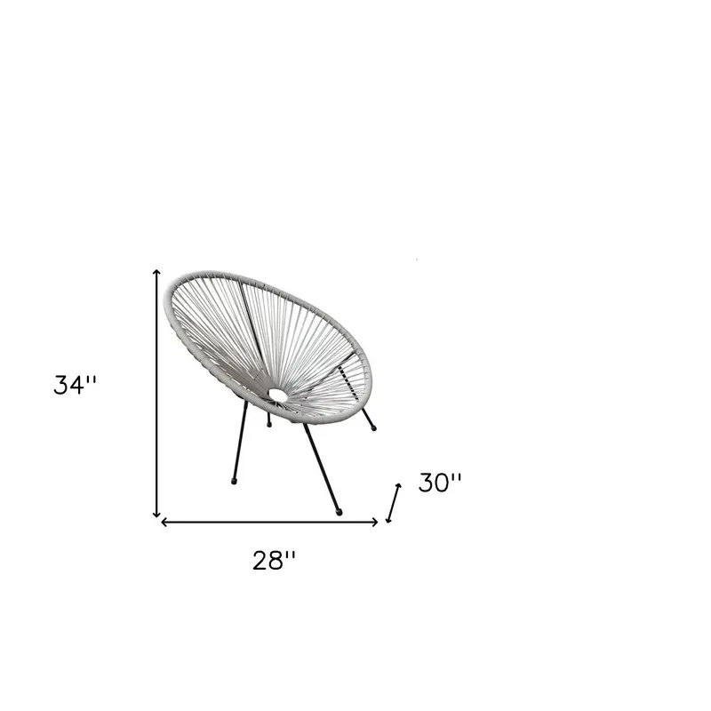 Gray Mod Indoor Outdoor String Chairs Set Of 2 By Homeroots