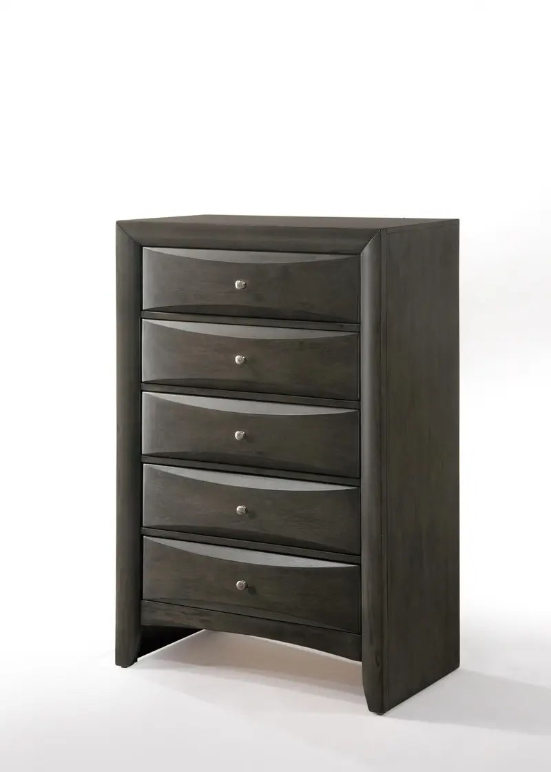 Gray Oak Rubber Wood Chest By Homeroots