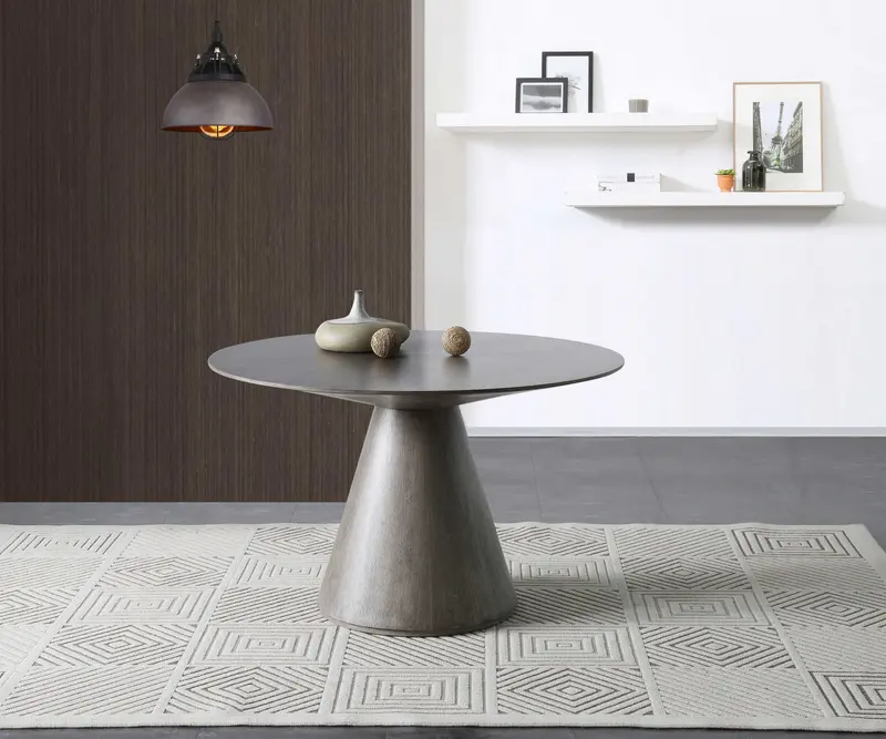 Gray Oak Veneer Dining Table By Homeroots