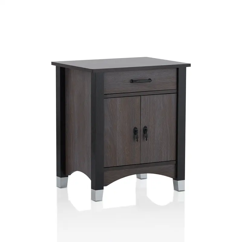 Gray Oak Wood Finish Rectangular Night Stand By Homeroots