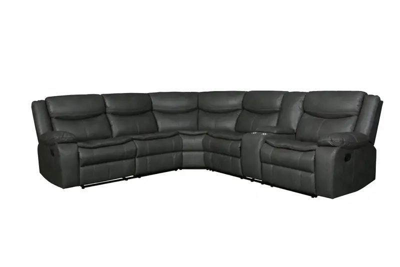 Gray Reclining Sectional By Homeroots
