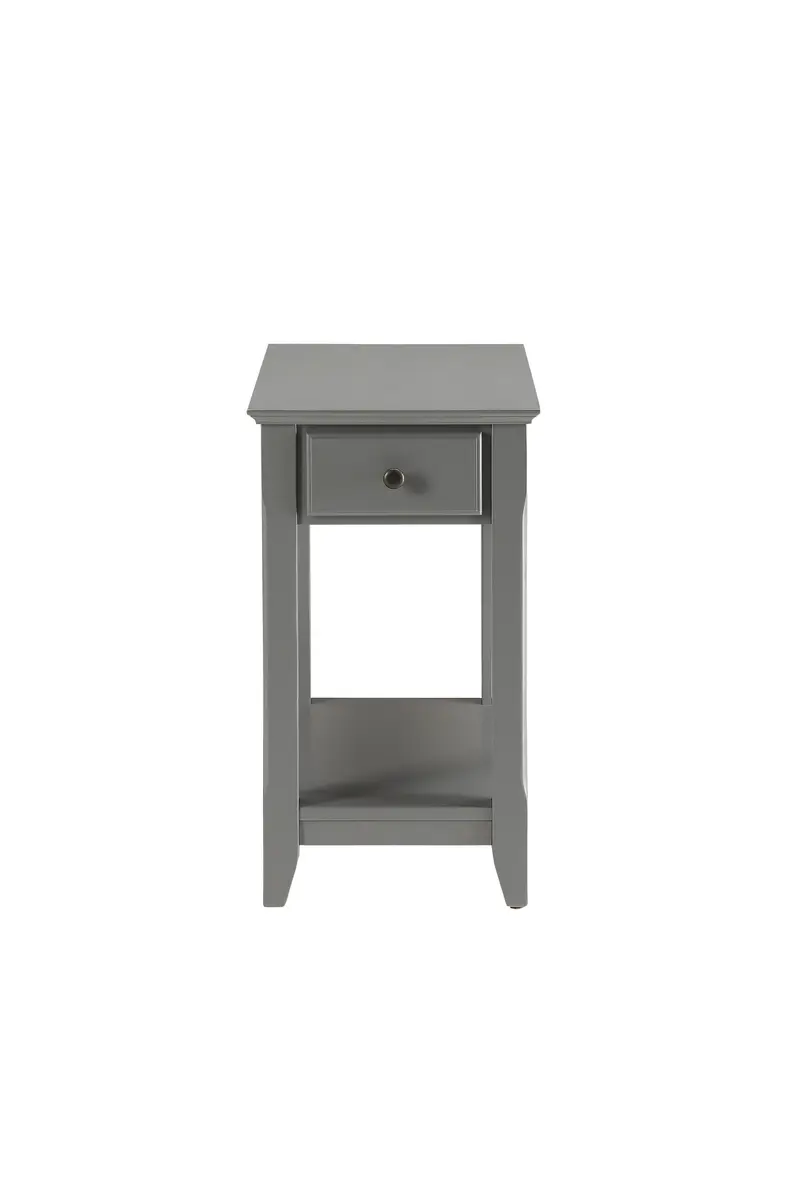 Gray Solid and Manufactured Wood End Table By Homeroots