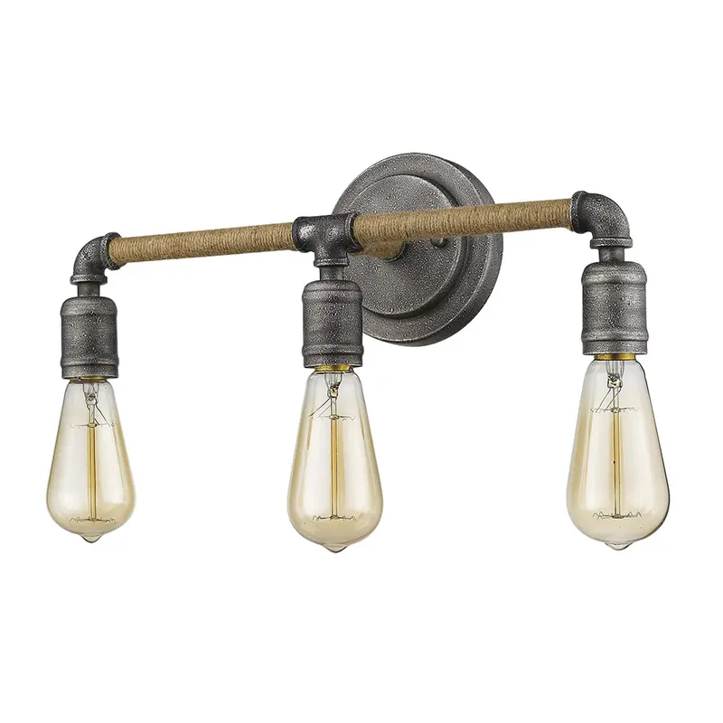 Grayson 3-Light Antique Gray Vanity By Homeroots