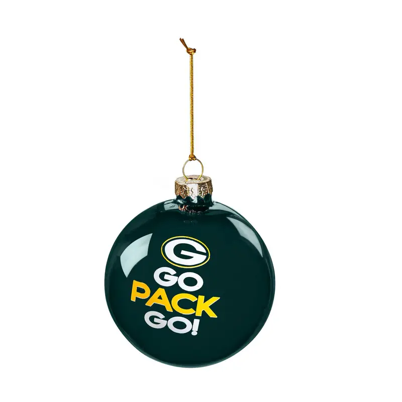 Green Bay Packers Blown Glass Ornament