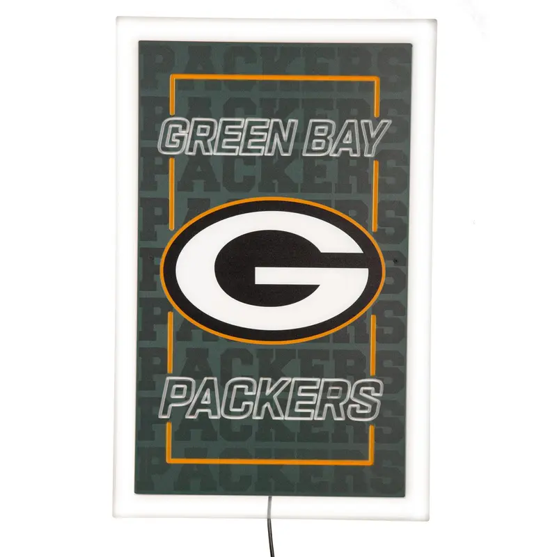 Green Bay Packers NFL Football Rectangle Neolite LED Decor