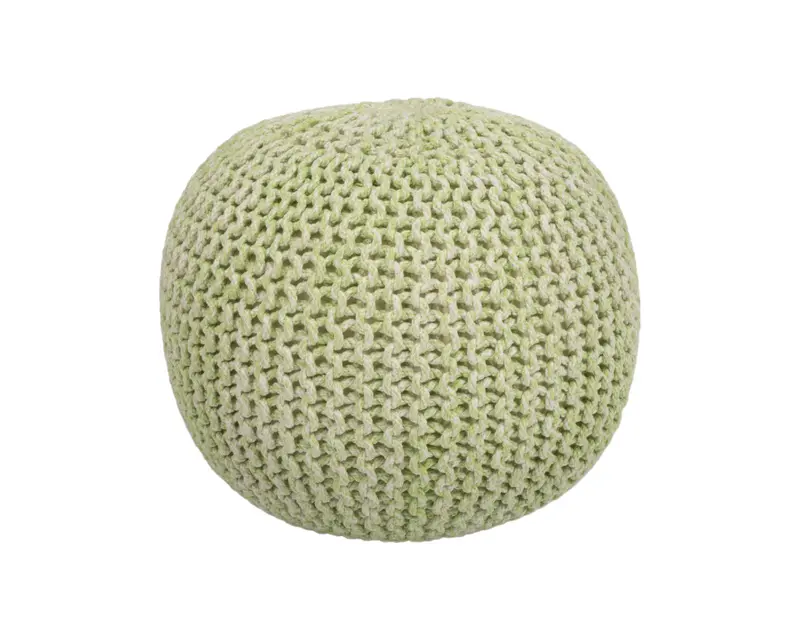 Green Round Pouf Ottoman By Homeroots