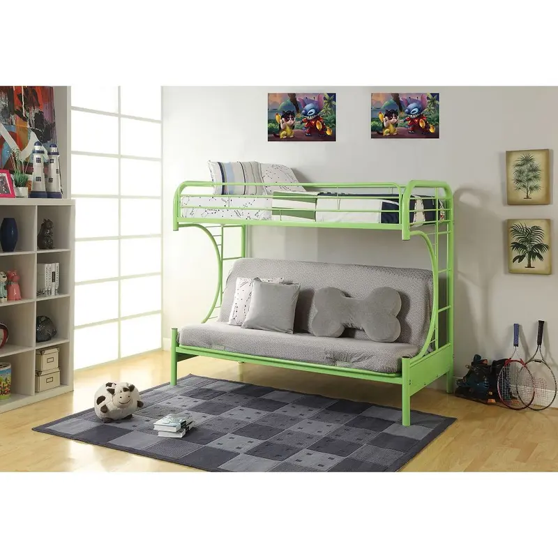 Green Twin Over Full Futon Bunk Bed By Homeroots