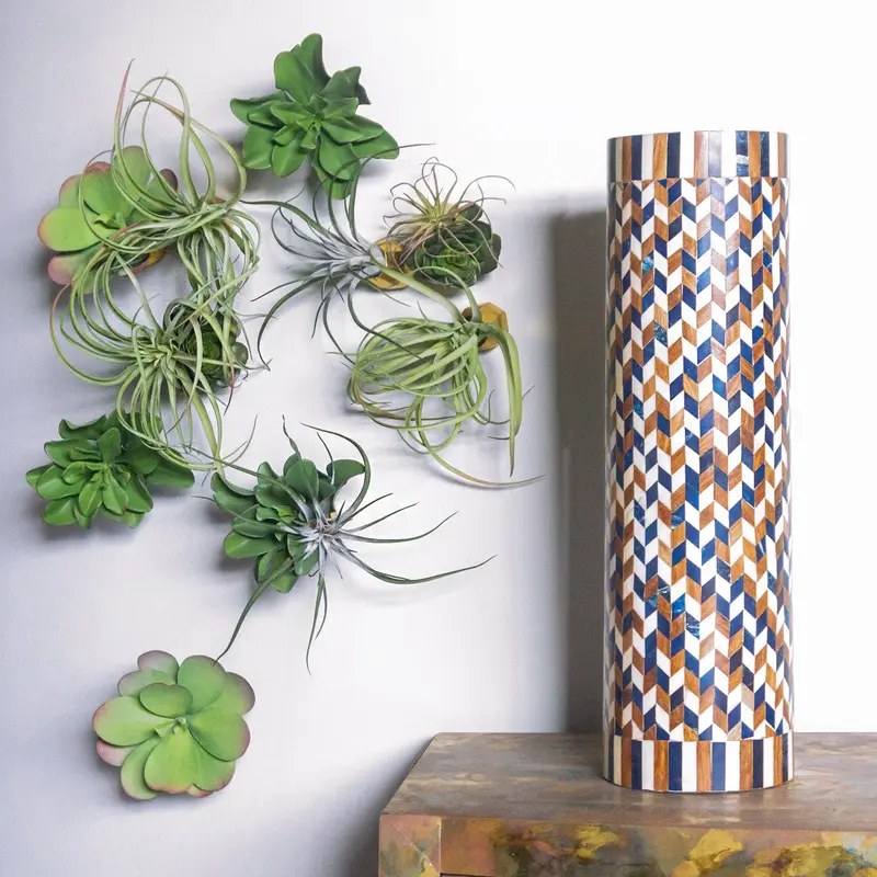 Green Wall Satellite, Wall Play™ Barnacle w/ Succulents & Air Plants, Set of 10 By Gold Leaf