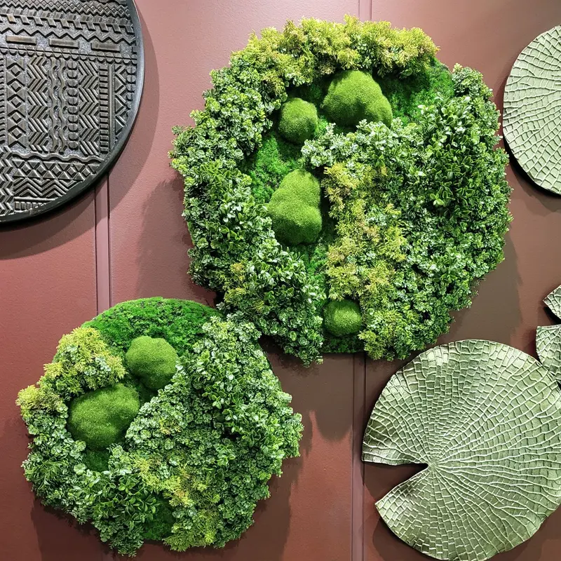 Green Wall Shape, Disc, Imperial Mix, 26.25”D By Gold Leaf