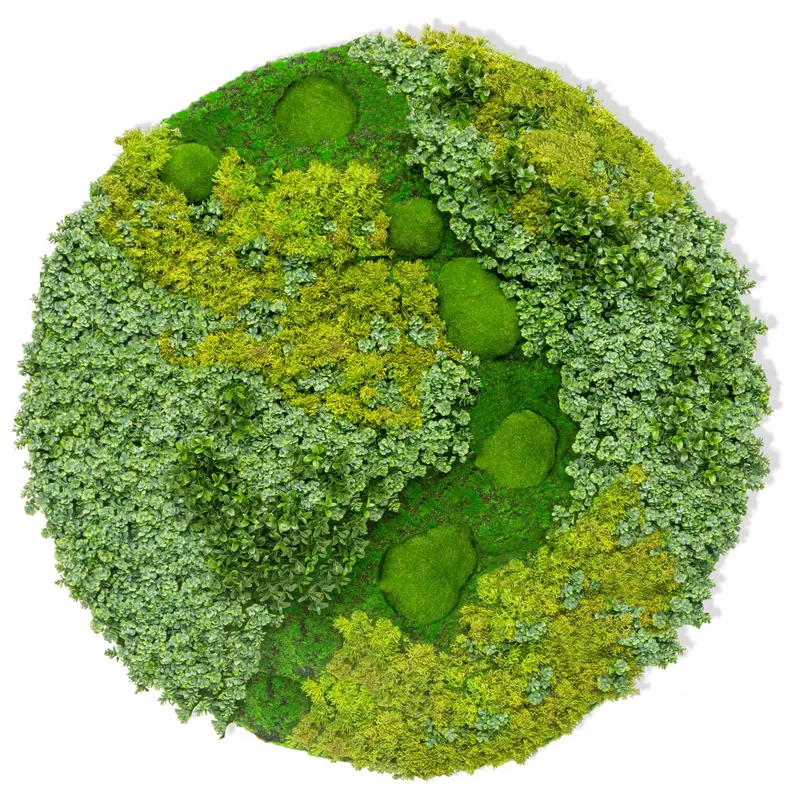 Green Wall Shape, Disc, Imperial Mix, 38.5”D By Gold Leaf