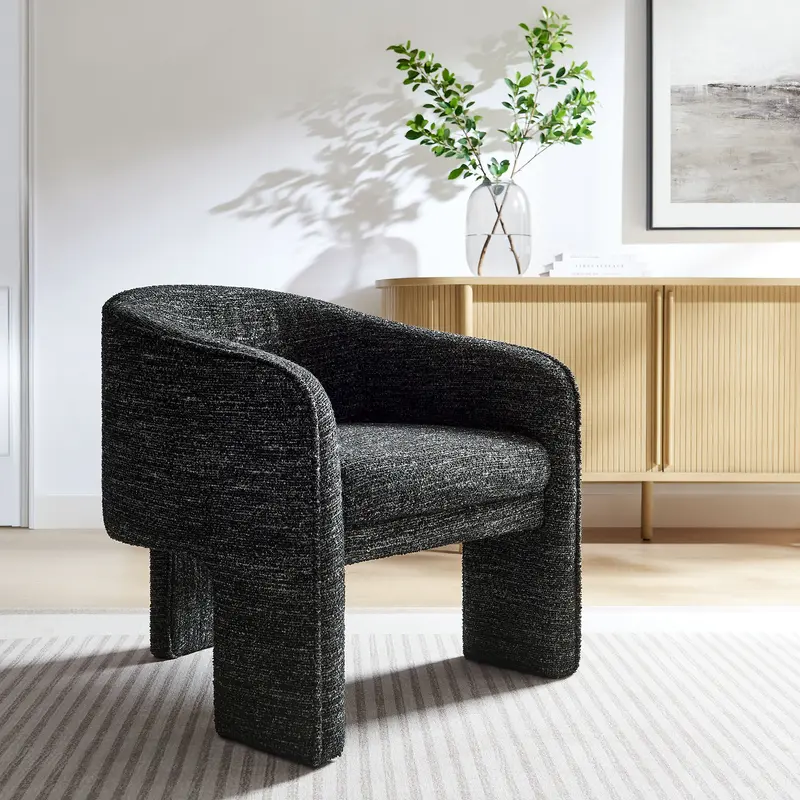 Greer Boucle Fabric Upholstered Accent Armchair by Modway