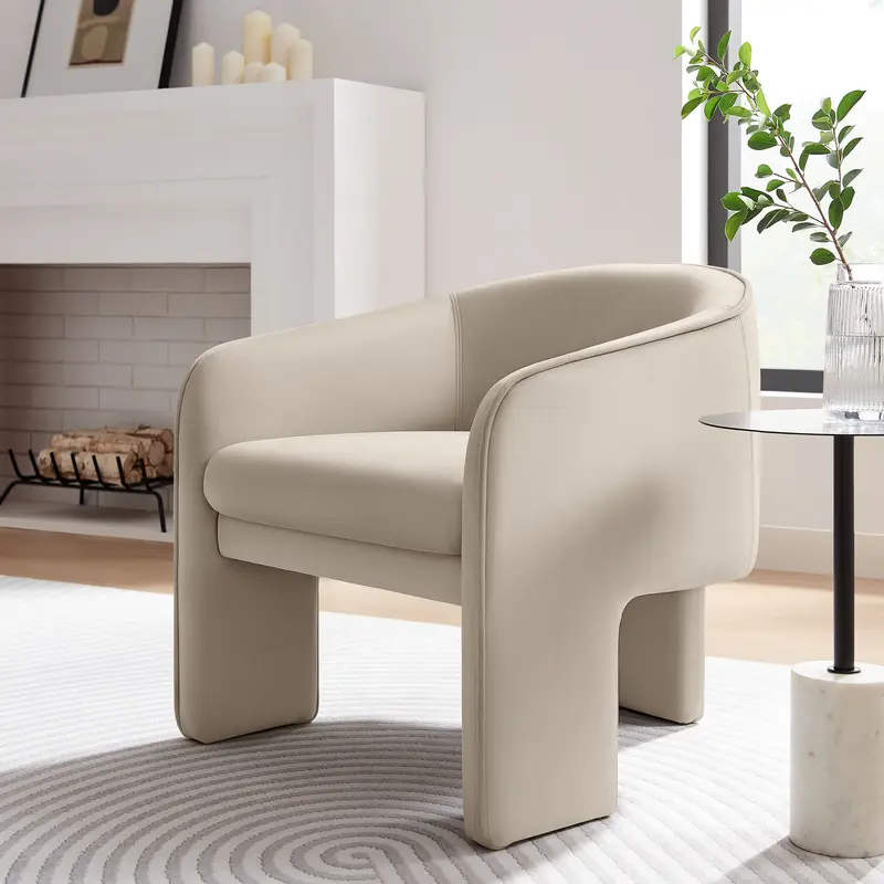 Greer Performance Velvet Upholstered Accent Armchair by Modway