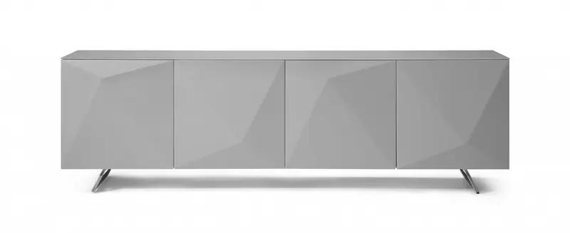Grey Glass Buffet By Homeroots