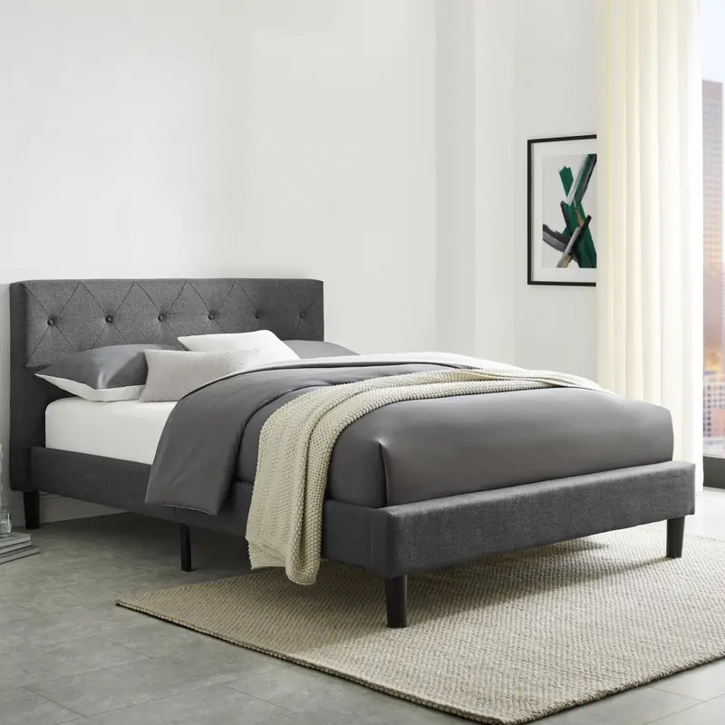 Grey King Platform Bed By Homeroots