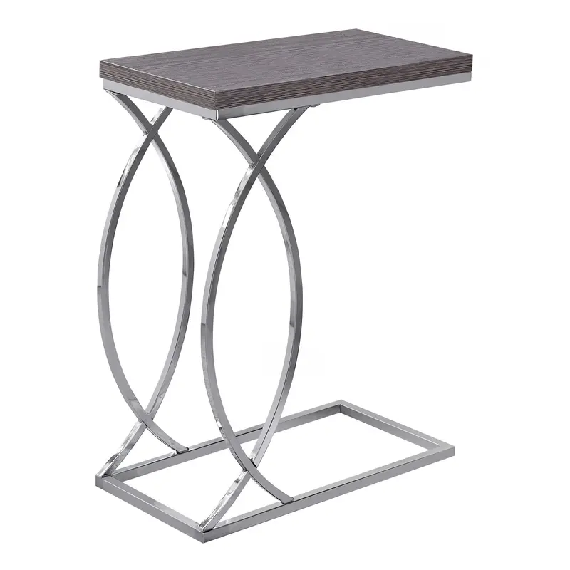 Grey Mdf Laminate Metal Accent Table By Homeroots - 333076