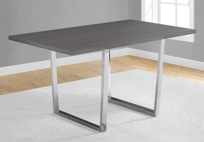 Grey Particle Board Metal Dining Table By Homeroots