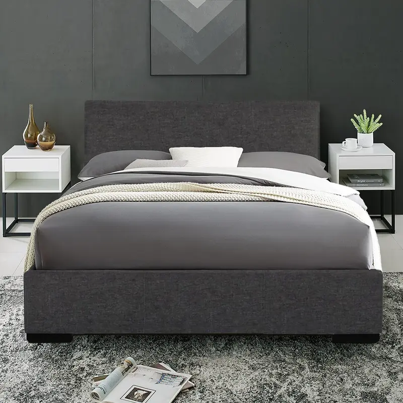 Grey Platform Twin Bed By Homeroots