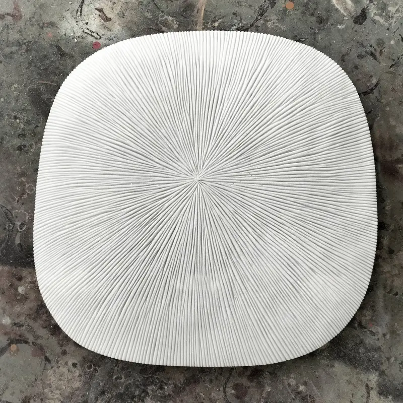 Groove 20.4"SQ, Cream By Gold Leaf