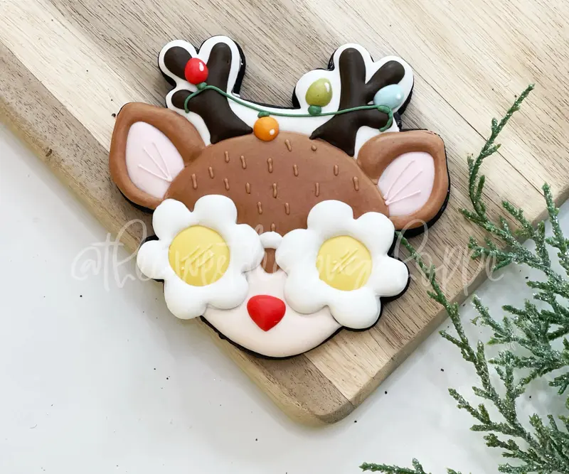 Groovy Reindeer Face - Cookie Cutter