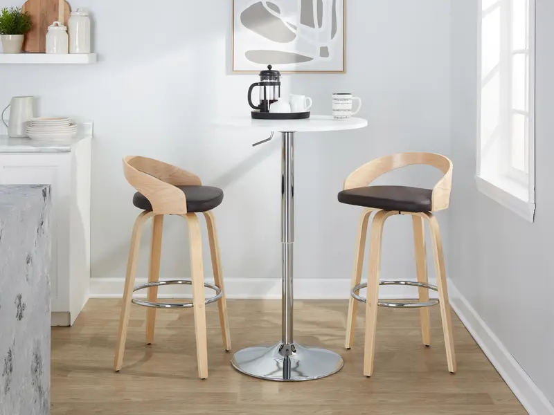 Grotto 30" Fixed-Height Barstool - Set of 2 By LumiSource - B30-GROTTOPU-GRTZR2 NANABN2