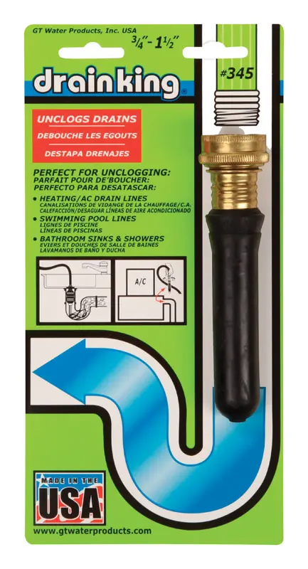 GT Water Products Drain King 0 ft. L Drain Unclogger - Deal of The Week