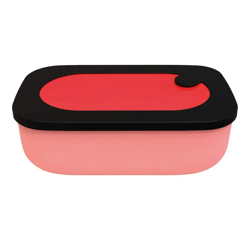 GUZZINI LUNCH BOX WITH CASE RED 2,76X7,87X7,87 INCHES.