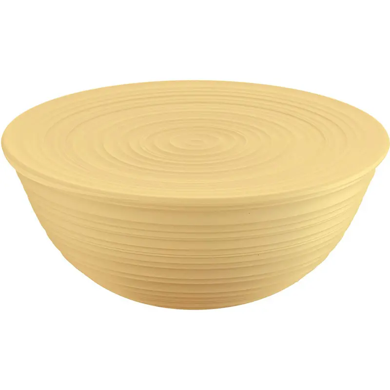 GUZZINI XL BOWL WITH LID TIERRA MUSTARD YELLOW 5,12X11,81X11,81 IN.