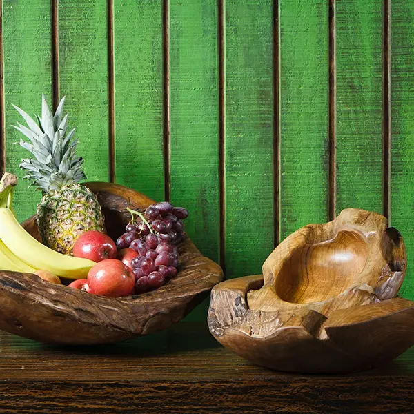 Habini Teak Bowls Set of 3 By Garden Age Supply
