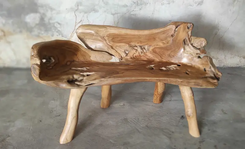 Habini Teak Root Live Edge Bench- ALF2001
