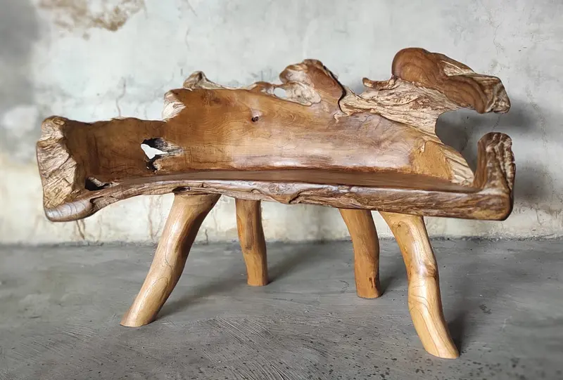 Habini Teak Root Live Edge Bench-ALF2002