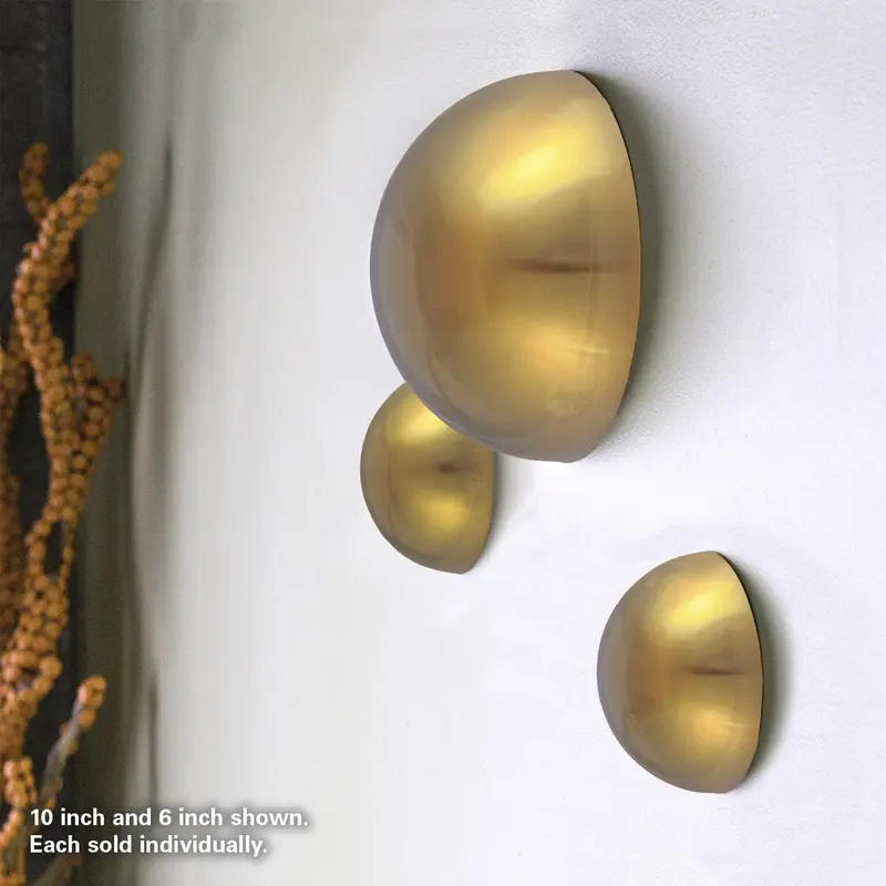 Half Ball 6"D, Gold Matte By Gold Leaf