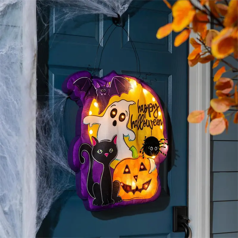 Halloween Friends Lighted Estate Door Décor