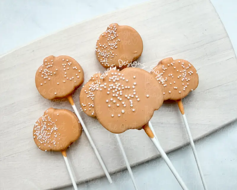 Halloween Pumpkin Frosted Cracker  - Cake Pop Maker Set ( Cutter & Pusher)