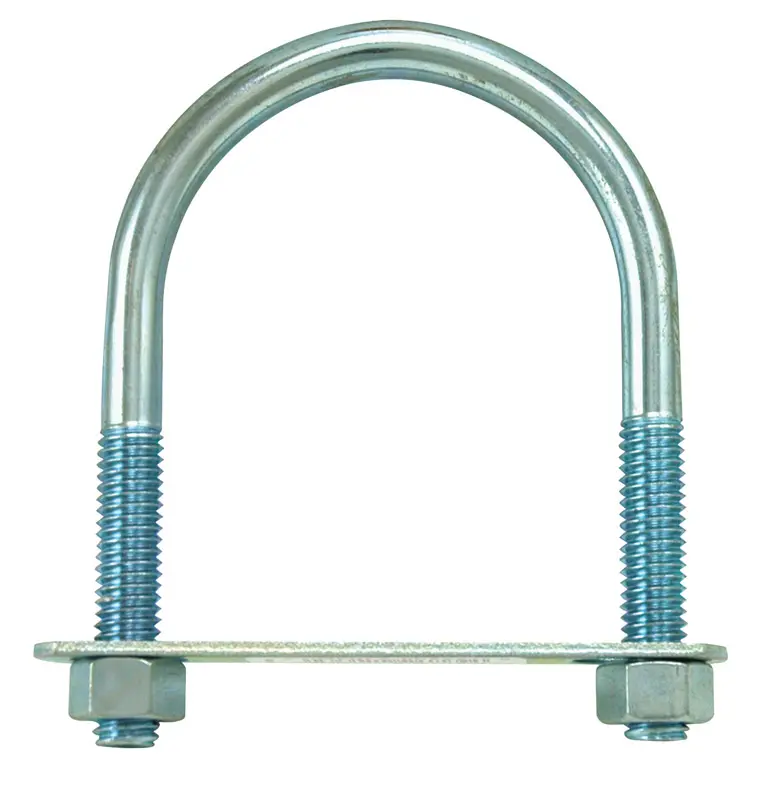 Hampton 3/8 in. x 2-1/2 in. W x 3-5/8 in. L Coarse Zinc-Plated Steel U-Bolt (Pack of 10) - Deal of The Week