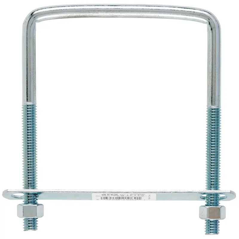 Hampton 3/8 in. x 4 in. W x 5 in. L Coarse Zinc-Plated Steel Square Bend U Bolt - Deal of The Week