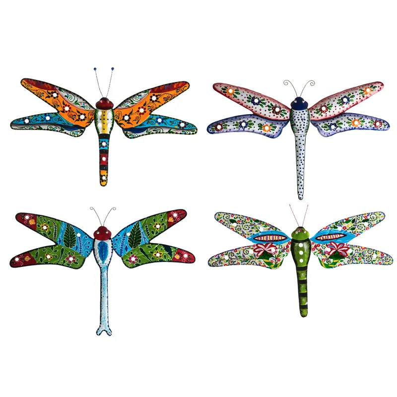 Hand Painted BoHo Dragonflies, 4 Asst.