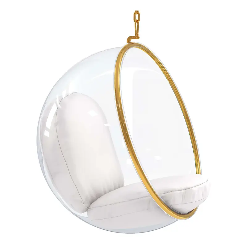 Hanging Bubble Chair, Gold By World Modern Design