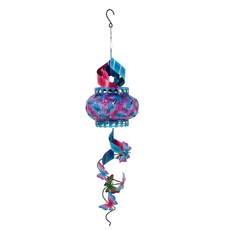 Hanging Solar Swirl Spinner, Purple/Blue