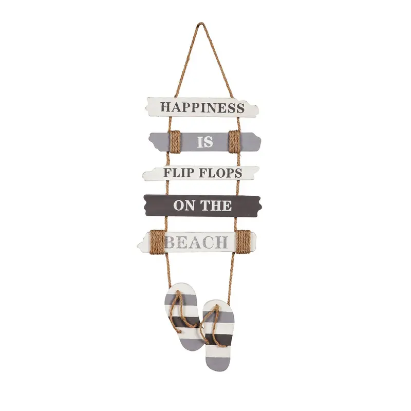 Happiness is Flip Flops on the Beach Wall Art
