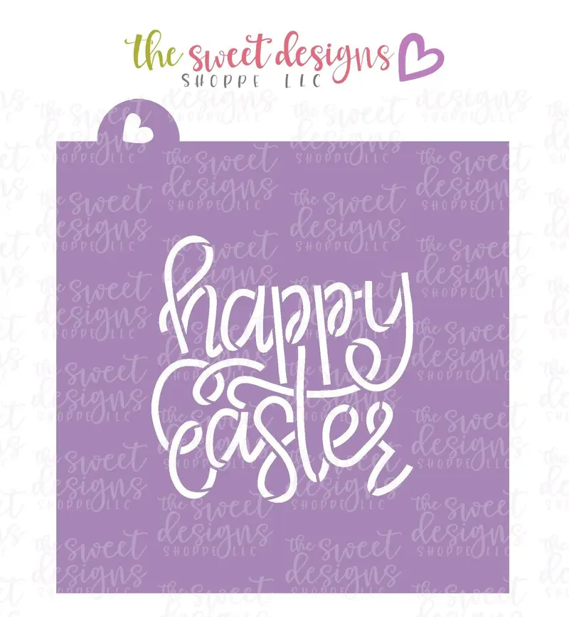 Happy Easter Handlettering - Stencil