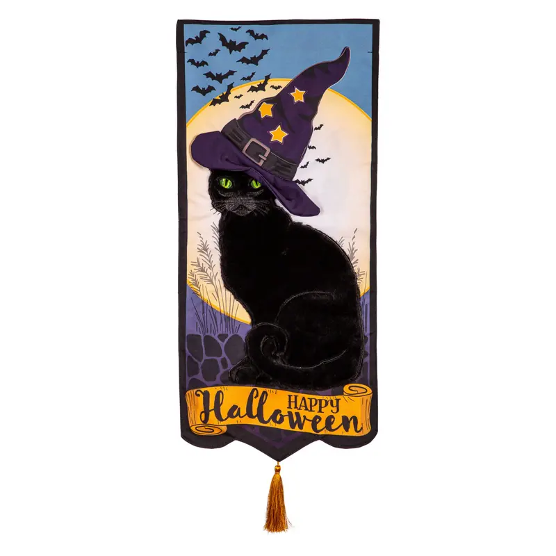 Happy Halloween Black Cat Everlasting Impression Textile Decor,14l12263xl