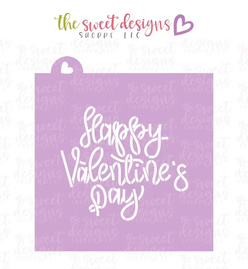 Happy Valentine's Day Handlettering - Stencil